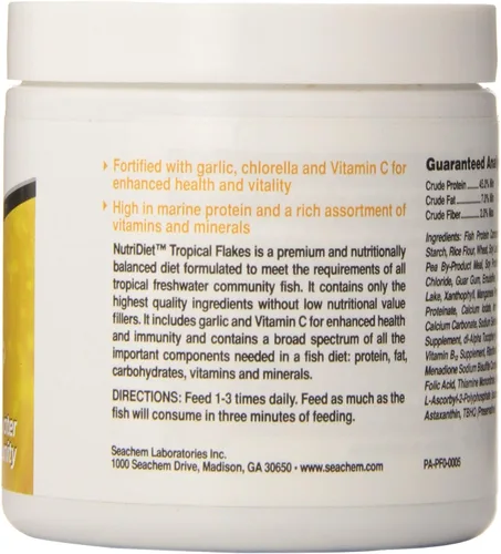 Vista 2 de Seachem Laboratories.1082 Nutridiet Tropical Flakes con probióticos 30g/ 1 oz