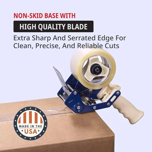 Vista 3 de Tape Logic Dispensador de cinta multirollo de 3 pulgadas, dispensador de cinta resistente para escritorio o mesa con base antideslizante