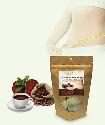 Vista 2 de Dela - café negro ganoderma lucidum 2 en 1