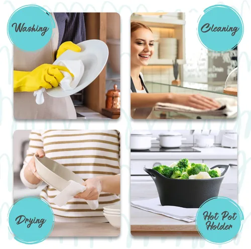 Vista 4 de Moonlight Makers Classic Waffle Weave Hand Cloth, Bathroom/Kitchen Hand Towel, Xmas Gift Idea, Fast Absorbing Soft Kitchen Decor, Funny Design, Cute