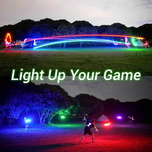 Vista 3 de TOSY Flying Disc - 108 RGB Multicolor or 36 Monocolor LEDs, Super Bright, Smart Modes, Easter Basket Stuffers Gift, Camping Toy for Kid/Teen/Adult