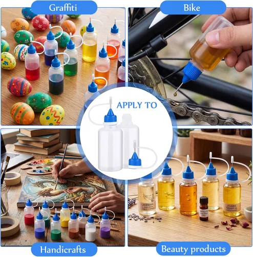 Vista 7 de Zhehao 100 Pcs Precision Needle Tip Glue Applicator Bottles 30 ml/ 1 oz Translucent Glue Bottles Narrow Tip Applicator Bottle Plastic Liquid Dropper