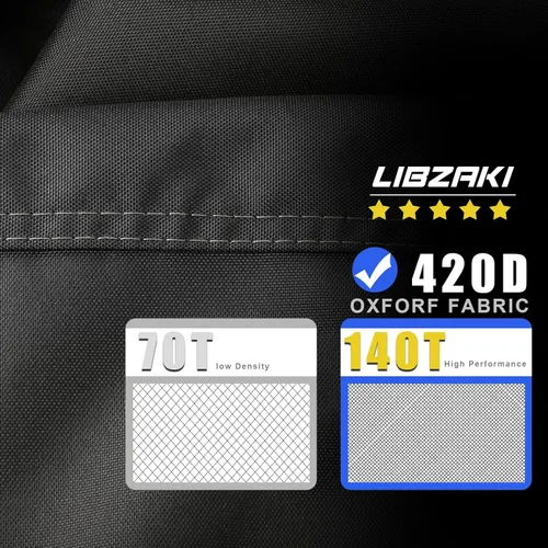 Vista 2 de Funda para tractor de césped de 420D, cubierta impermeable para tractor resistente, se adapta a cubiertas de hasta 54", ajuste universal para John