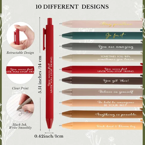 Vista 3 de Dispowreath 20 Sets/40 Pcs Employee Appreciation Gifts Bulk A6 Inspirational Journal with Ballpoint Pen and Sticky Note Thank You Notebook for Staff