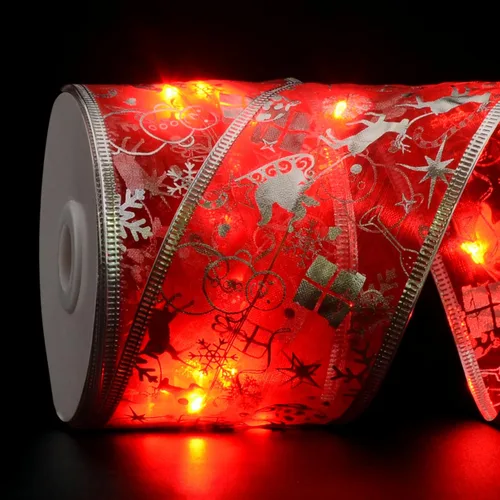 Vista 5 de HOUNE Decoraciones de Navidad 2.5 pulgadas x 66 pies, 200 luces LED para árbol de Navidad con 8 modos de iluminación, funciona con pilas y funciona