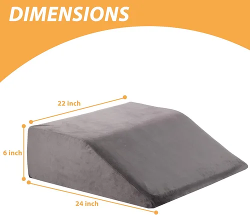Vista 6 de Bedluxe Almohadas de elevación de piernas, almohadas de piernas para dormir, parte superior de espuma viscoelástica de gel refrescante, almohada