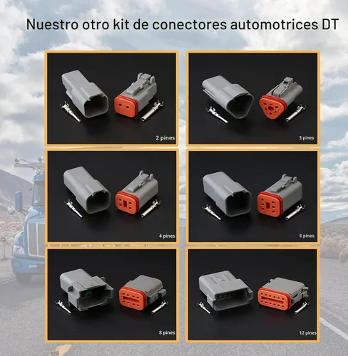Vista 7 de Kit de conectores a granel DT, conectores de 2P, 3P, 4P, 6P, 8P y 12P, conector de cable impermeable DT de 12 pares, kit de conector de enchufe