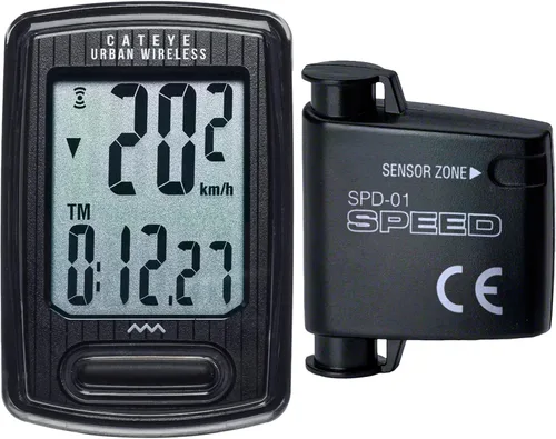 Vista 7 de CATEYE Urban Wireless Bike Computer – Analog Speedometer & Odometer with Calorie Tracking, FlexTight™ Mount, Auto Start/Stop, Programmable Odometer