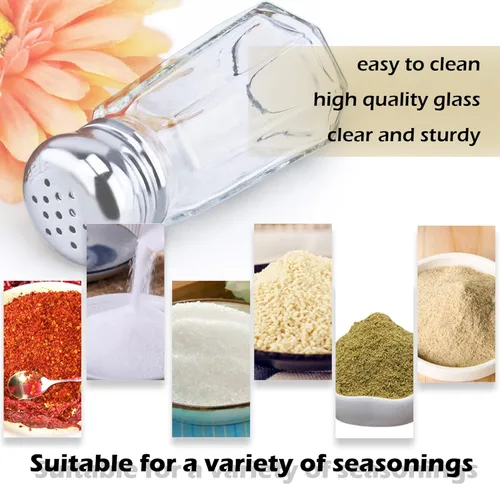 Vista 5 de 1st Choice Salero y pimentero con tapas de acero inoxidable. Juego de 2 (saleros y pimenteros panelados)