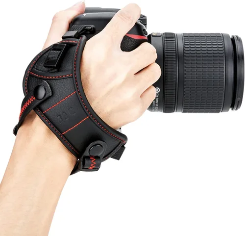Vista 10 de JJC Correa de Mano Deluxe de Microfibra para Cámara, Correa de Muñeca Acolchada y Segura para Cámara Canon Nikon Sony Fujifilm Olympus DSLR y Sin