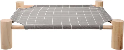 Milisten Detachable Washable Elevated Small Pet Bed Indoor Dog and Cat Hammock Bed Four-Season Gray Base for Cats and Small Dogs