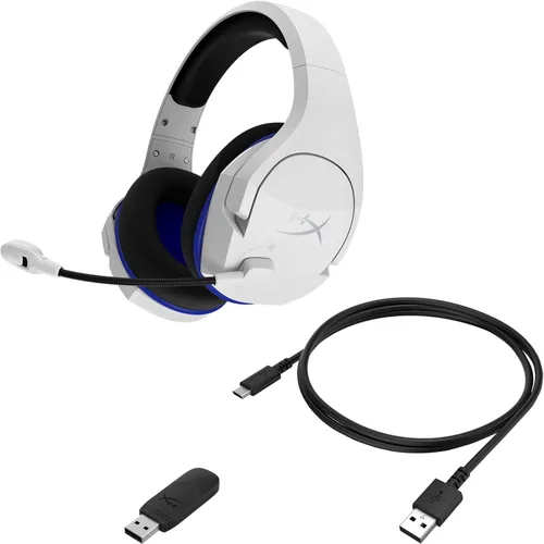Vista 7 de HyperX Cloud Stinger Core - Auriculares inalámbricos para juegos, para PS4, PS5, PC, ligeros, deslizadores de acero duraderos, micrófono