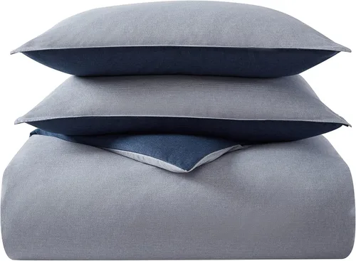 Vista 6 de Eddie Bauer - Juego de funda de edredón tamaño Queen, ropa de cama reversible con fundas a juego, elegante decoración del hogar para todas