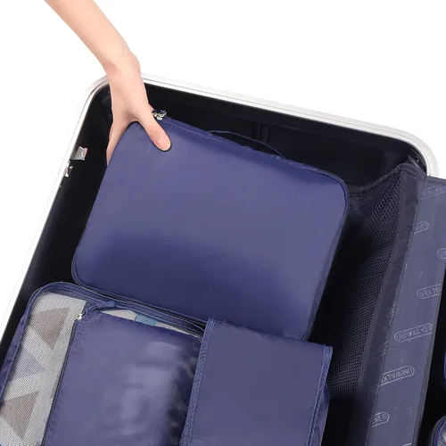 Vista 6 de BAGAIL - Conjunto de 7 u 8 bolsas y maletines organizadores de equipaje, ideales como accesorios de viaje