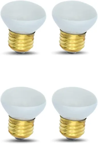 Vista 10 de lumenivo Bombillas reflectoras pequeñas R14 de 25 vatios – 120/130 voltios E26 de repuesto de base de cuello corto incandescente esmerilada de lava