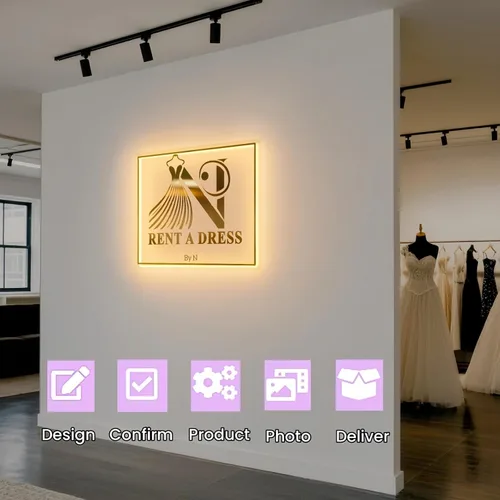 Vista 2 de Letrero LED de neón personalizado, para salones de uñas, estudios de belleza, spa de masaje, peluquerías, escaparates, oficinas, letrero de neón