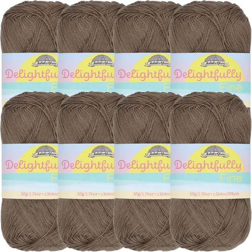 Vista 40 de JubileeYarn - Ovillo de hilo deliciosamente fino, 1.76 oz/madeja de rayón de bambú, color rosa polvo, 4 madejas