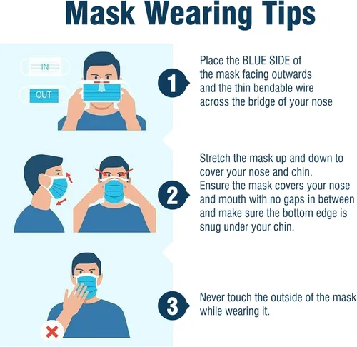 Vista 7 de WECARE - Cubrebocas desechable con envoltura individual, juego de 50 máscaras estampadas, 3 capas