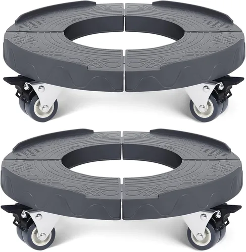 Vista 10 de W B D WEIBIDA Papelera con ruedas ajustables de 15 a 19 pulgadas, rodillo redondo con 4 ruedas, carrito de tambor, resistente, 440 libras, carrito