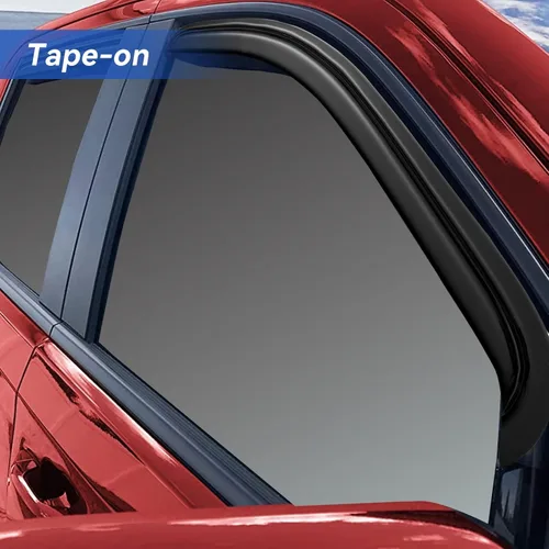 Vista 101 de YQAUTEC - Viseras para ventana, protectores contra la lluvia, compatibles con Subaru WRX 2015-2021, deflectores de viento para ventanas, viseras