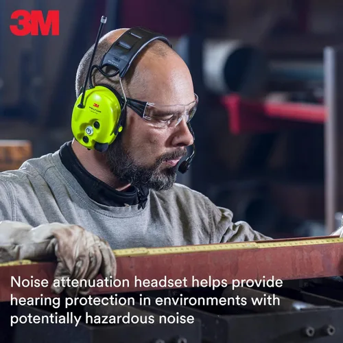 Vista 4 de Auriculares 3M PELTOR LiteCom Plus MT73H7A4610NA, protección auditiva estilo diadema, radio bidireccional, micrófono de voz con cancelación