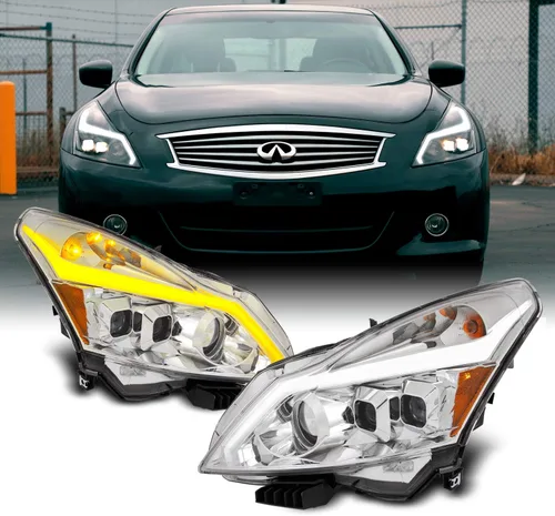 Vista 8 de AKKON - Para 2010-2013 G37/G25 2015 Q40 Sedán Faros LED Secuencial Tubo de Señal LED Proyector de Luces