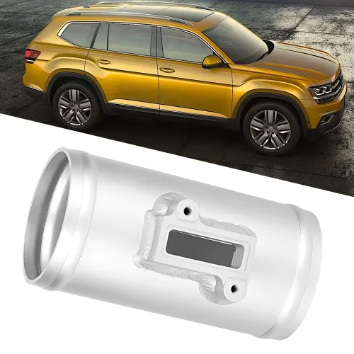 Vista 5 de Base de sensor de flujo de aire, adaptador de sensor de flujo de aire de masa MAF de aleación de aluminio, medidor de admisión de aire, montaje