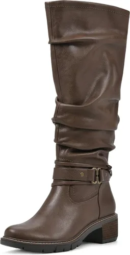 Vista 3 de WHITE MOUNTAIN Zapatos de mujer Crammers Botas altas de tacón apilado