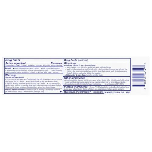 Vista 14 de Sensodyne Sensitivity & Gum Sensitive Pasta dental para gingivitis, tratamiento de dientes sensibles, Clean & Fresh - 3.4 oz (paquete de 4)