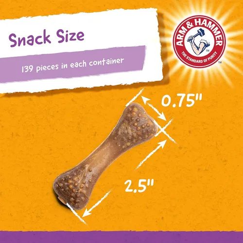 Vista 5 de Arm & Hammer for Pets Nubbies - Golosinas dentales para perros con bicarbonato de sodio y calcio, los masticables ayudan a combatir el mal aliento