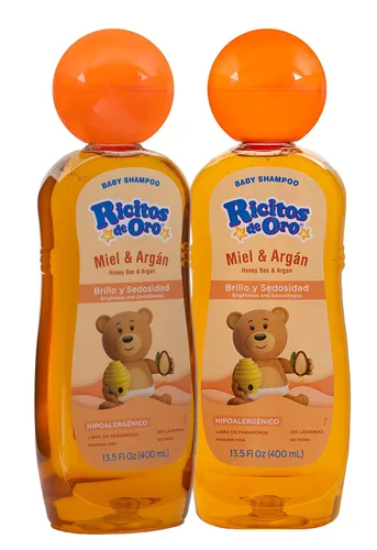 Vista 7 de Ricitos de Oro Shampoo para bebé, Limpiador, Acondicionador y Aclarante con Extractos de Manzanilla, Aclara y Acondiciona, Libre de Parabenos