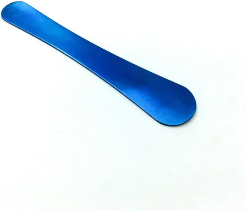 Vista 2 de Titanio Jaeger Tapas Placas 4.3 in ENT punta redonda instrumentos quirúrgicos oftálmicos