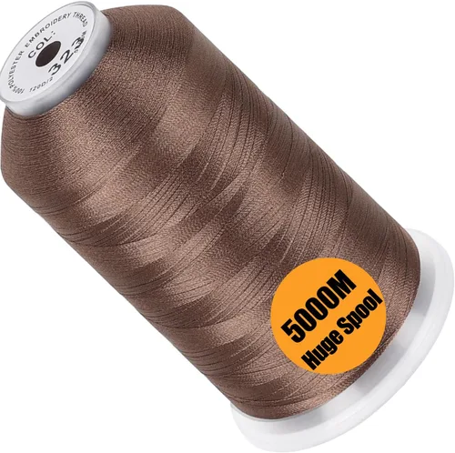 Vista 116 de New brothread - Bobina única de 5000 m de hilo de poliéster para máquina de bordar 40WT para máquinas comerciales y domésticas - Marigold