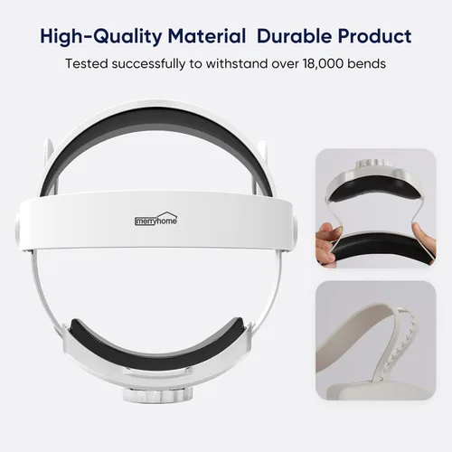 Vista 5 de Merryhome Design Head Strap, Elite Strap, Replacement Strap, Accessories, Compatible with Oculus Quest 2, Meta, for Enhanced Support and Comfort in