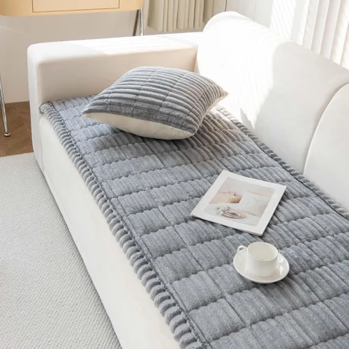 Vista 7 de Funda para Sofá para Perros Lavable, Fundas Antideslizantes para Sofá para Mascotas de 3 Cojines, Forro Seccional Protector de Muebles