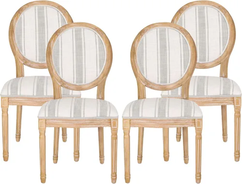 Vista 21 de Christopher Knight Home Camille - Sillas de comedor tradicionales de terciopelo, 2 piezas, color gris y blanco brillante