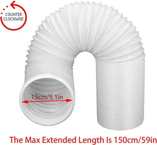 Vista 3 de Kit de ventana de aire acondicionado portátil con manguera de escape de 13 cm, sello de ventana universal ajustable para unidad de CA