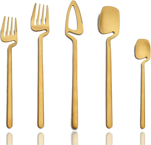 Vista 12 de JASHII 8 cucharas de mango largo para colgar, cuchara de té helado, cuchara de café, cucharas agitadoras de acero inoxidable 304 para té, postre