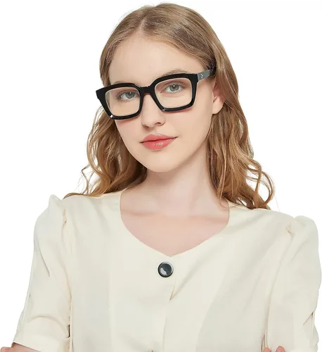 Vista 3 de 3 Pack Oversize Square Design Reading Glasses for Women, Blue Light Blocking Computer Reader