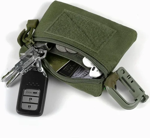 Vista 3 de Paquete de 2 bolsas Molle tácticas compactas EDC bolsa pequeña bolsa de utilidad bolsa de accesorios organizador bolsa monedero