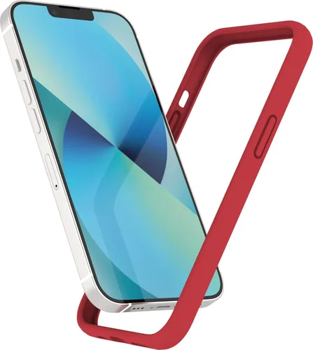 Vista 9 de K TOMOTO Compatible con iPhone 13 Mini (5.4 pulgadas), marco protector de silicona líquida [borde elevado y protección contra caídas] Tacto sedoso