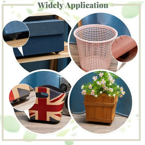 Vista 5 de Honoson 8 Piezas Ruedas Giratorias Autoadhesivas Rodillos para Electrodomésticos Deslizadores de Electrodomésticos para Cocina Rueda Universal Negro