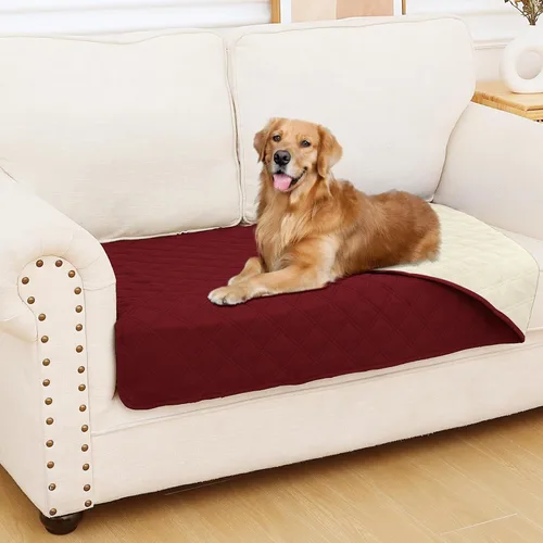 Vista 164 de Smiry Funda impermeable para cama de mascota, suave y lavable, para cama, sofá, reversible, perros pequeños, medianos, grandes, gatos, diseño