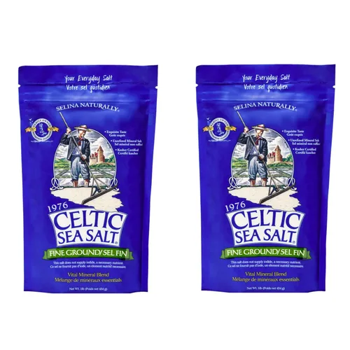 Vista 11 de Celtic Sea Salt - Bolsa resellable de sal fina molida, 8 oz