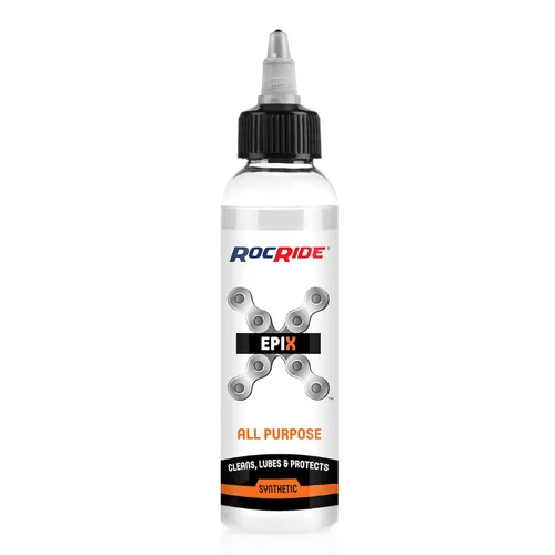 RocRide EPIX - Lubricante para cadena de bicicleta multiusos. Aceite sintético limpia, lubrica, protege contra el desgaste y la corrosión.