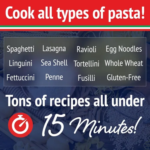 Vista 4 de Fasta Pasta Cocina de pasta para microondas, el original (2 unidades): cocina hasta 4 porciones, sin ensuciar, pegar o esperar a que hierva, pasta