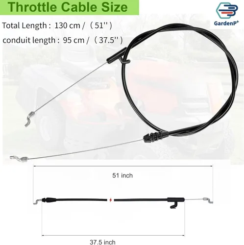 Vista 3 de Cable de control 946-04661A compatible con Troy Bilt TB110 TB280ES TB230 TB320 Craftsman MTD Yard Machine Yard-Man Bolens Murray Lawn Mower, Repl
