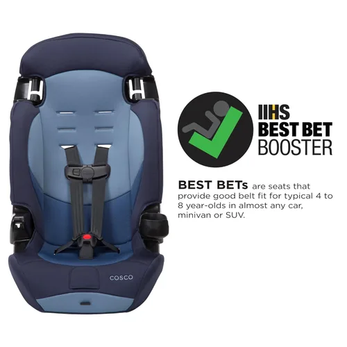 Vista 3 de Cosco Finale Dx - Asiento de coche combinado 2 en 1, color azul deportivo, 1 unidad (paquete de 1) y asiento elevador trasero trasero superior