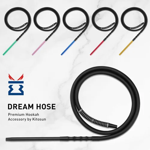 Vista 7 de Kitosun D-Hose Juego de manguera para cachimba – Accesorios para shisha premium de 1.1 pies de largo mango de boquilla de aluminio desmontable