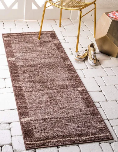 Vista 18 de Unique Loom Autumn Collection - Tapete abstracto, informal, moderno y contemporáneo (borde marrón y beige, 2 x 3 pies, rectangular)